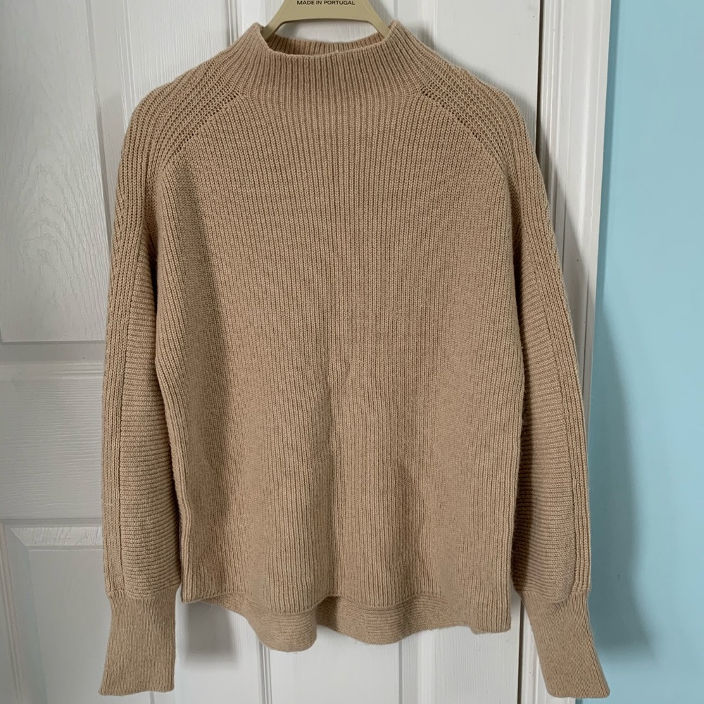 Oatmeal Mock Neck Sweater